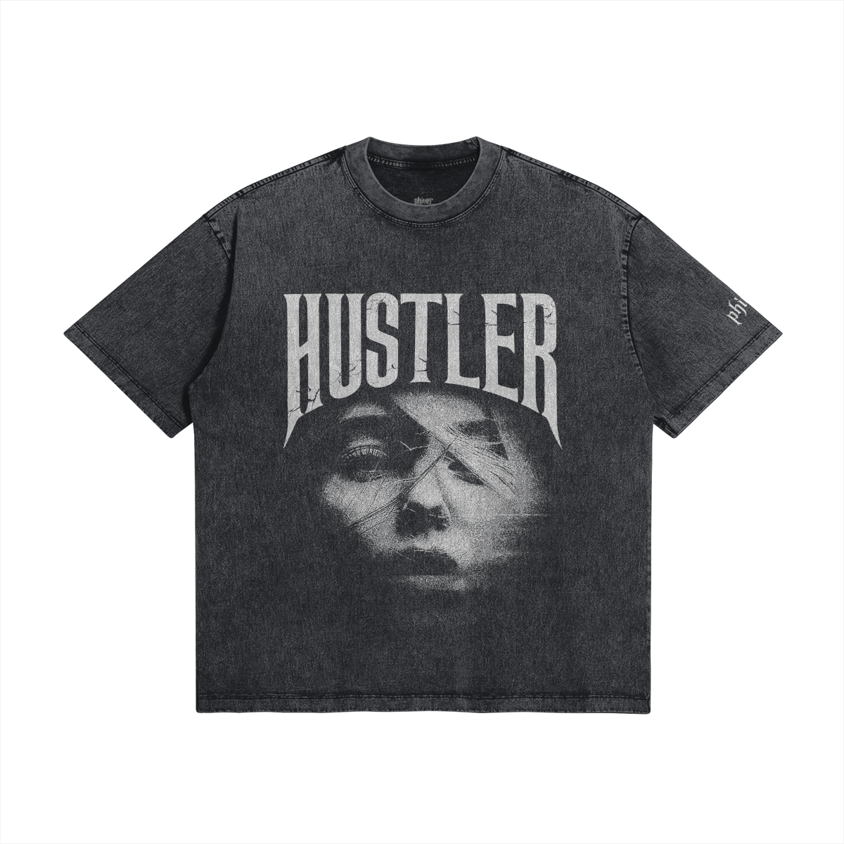 Hustler Tee washed Dark Grey