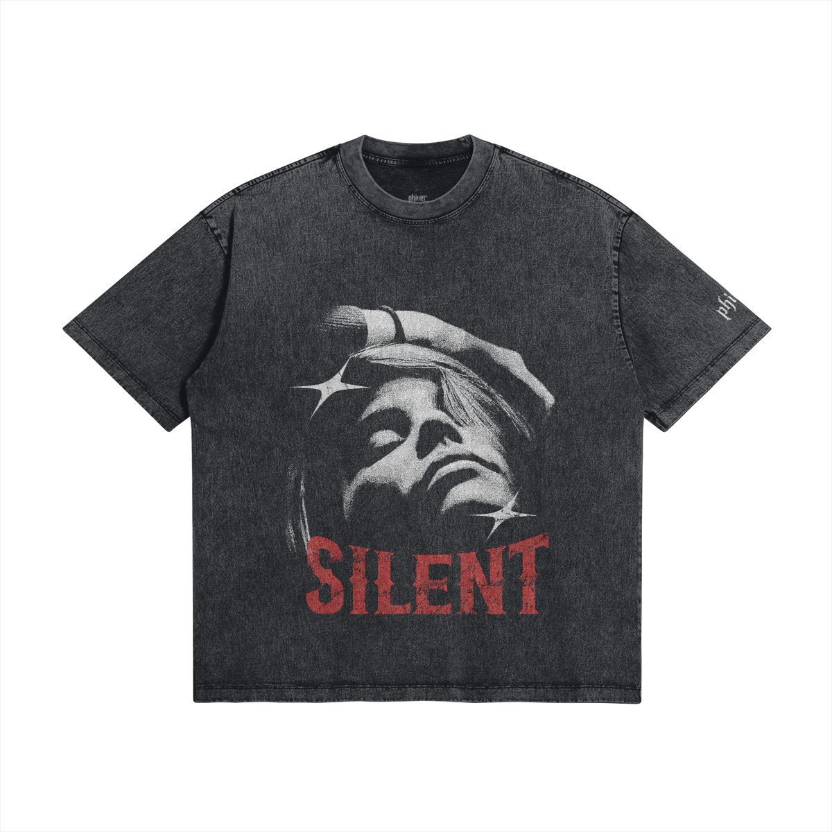 Silent Tee washed Dark Grey