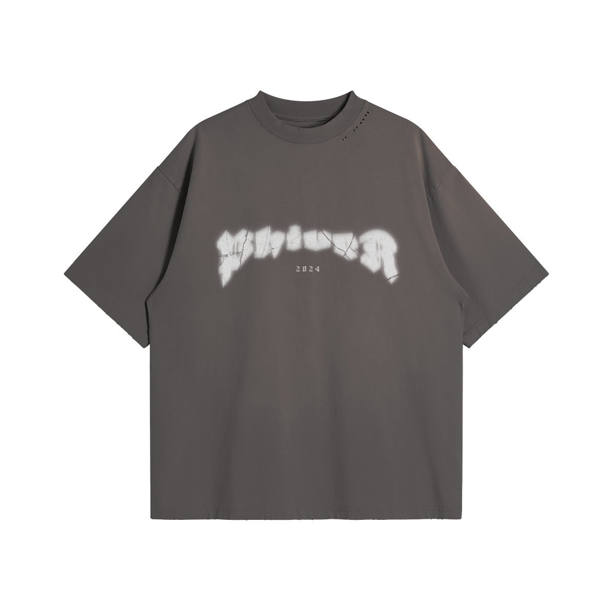 Distressed Sun Faded Tee Grey